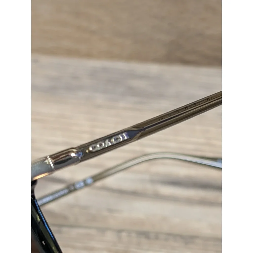 Coach HC8383U CL912 Transparent Green‎ Tan Sunglasses 55-18-145 w Case